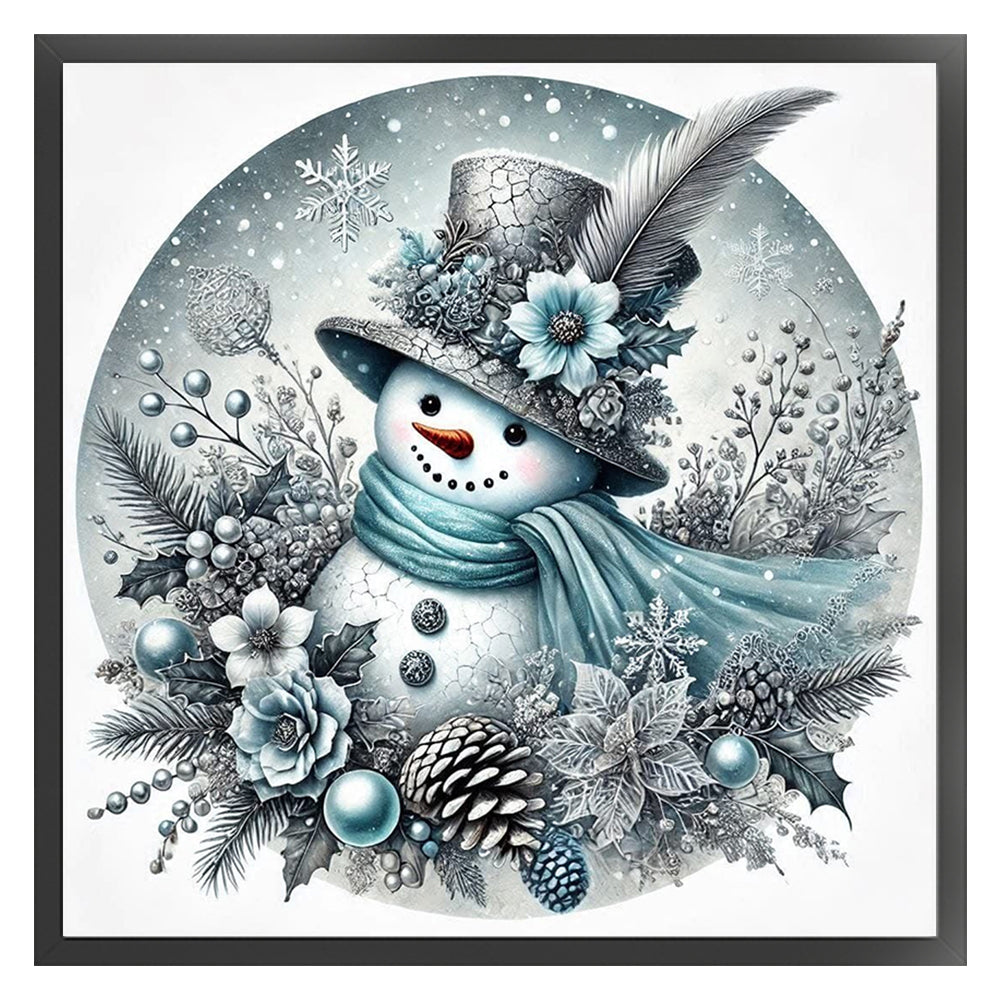 Snowman - 11CT Stamped Cross Stitch 40*40CM