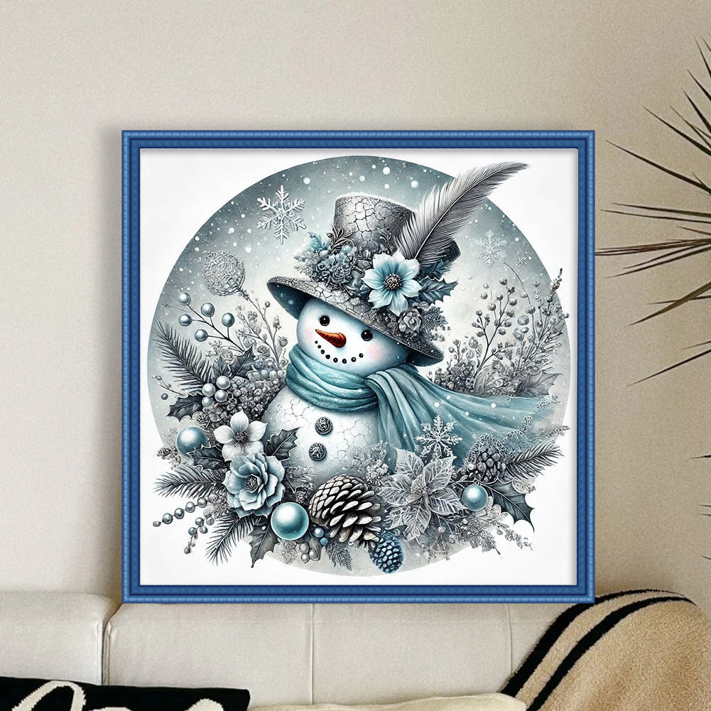 Snowman - 11CT Stamped Cross Stitch 40*40CM
