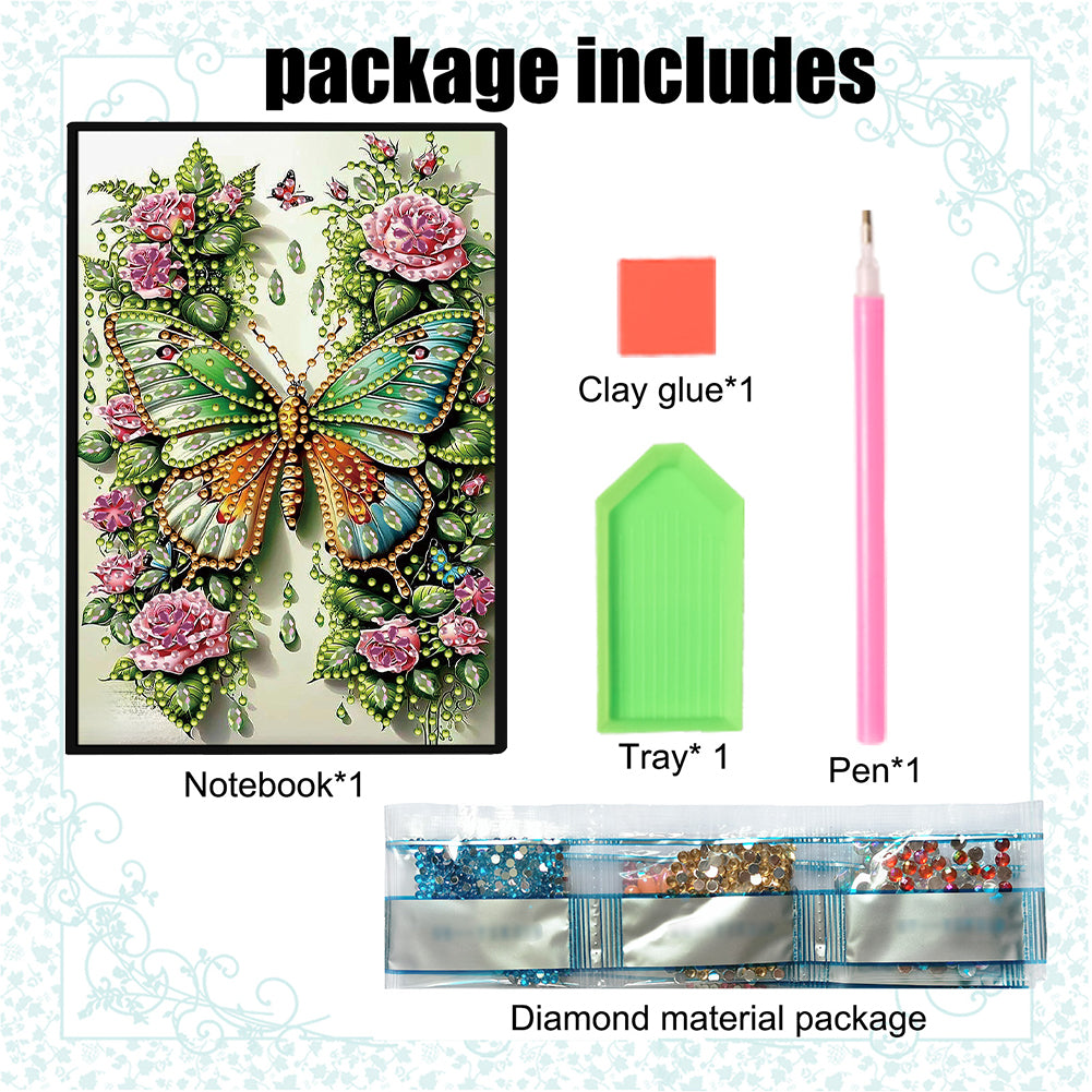 50-Page A5 Size Diamond Painting Notebook for Adults Beginners Holiday Birthday