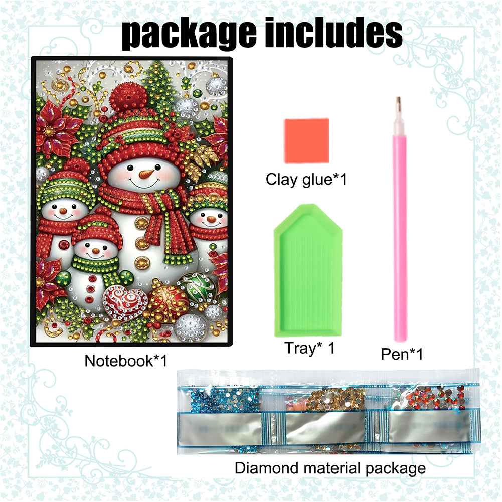 50-Page A5 Size Diamond Painting Notebook for Adults Beginners Holiday Birthday