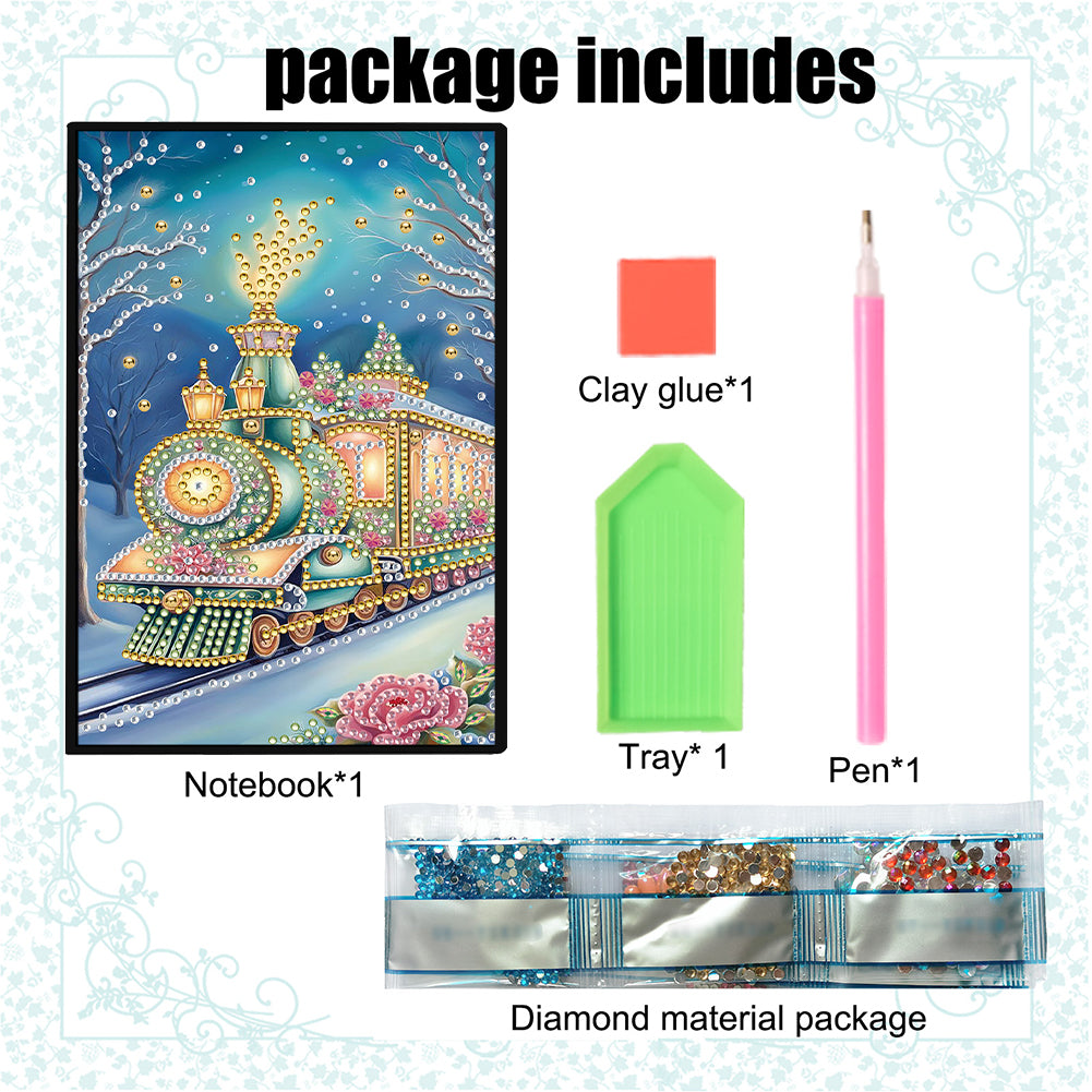 50-Page A5 Size Diamond Painting Notebook for Adults Beginners Holiday Birthday
