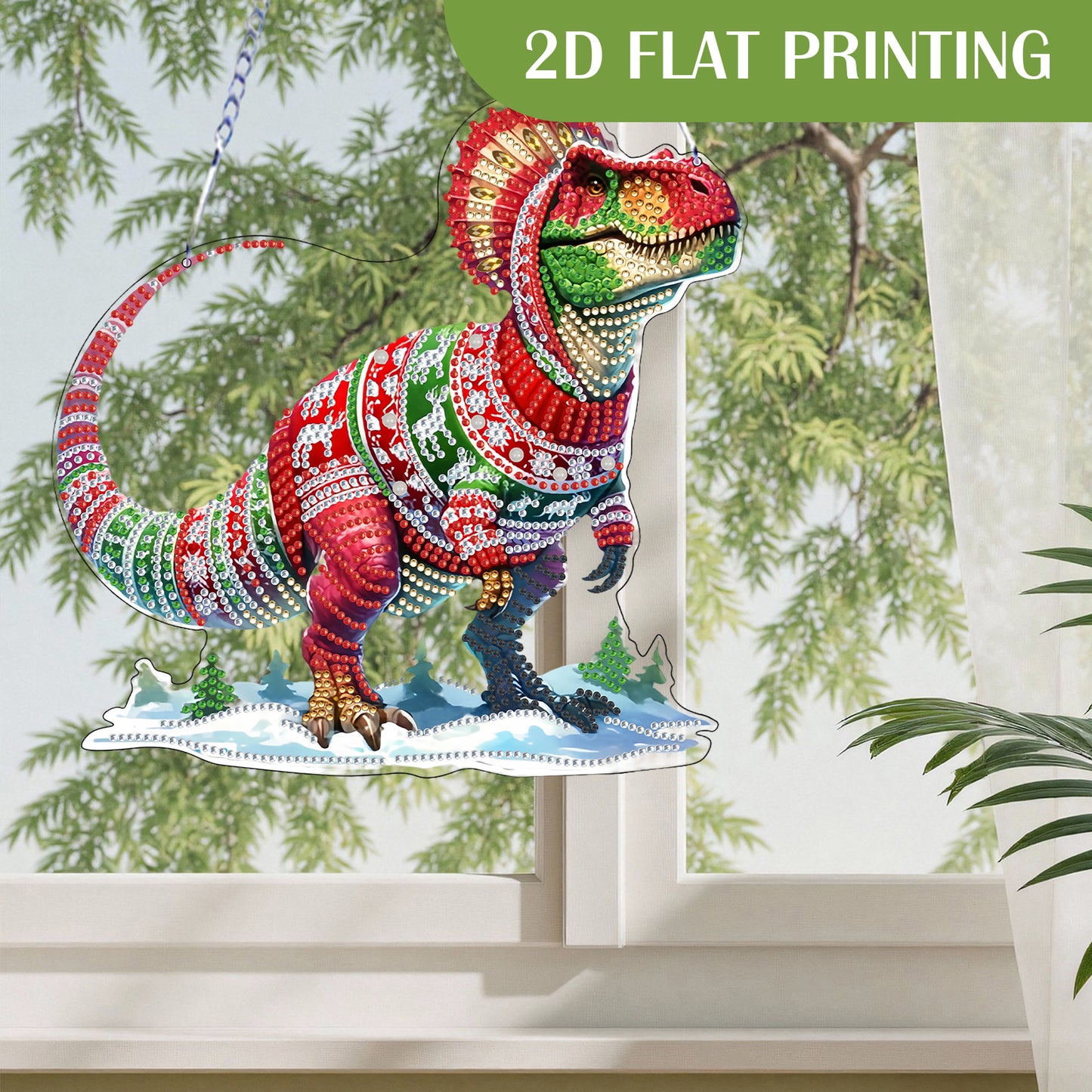 2D Flat DIY Diamond Painting Desktop Ornaments Kit for Home Office Desktop Decor