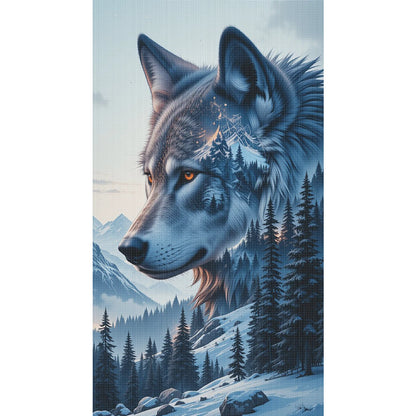 Wolf - 11CT Stamped Cross Stitch 40*70CM