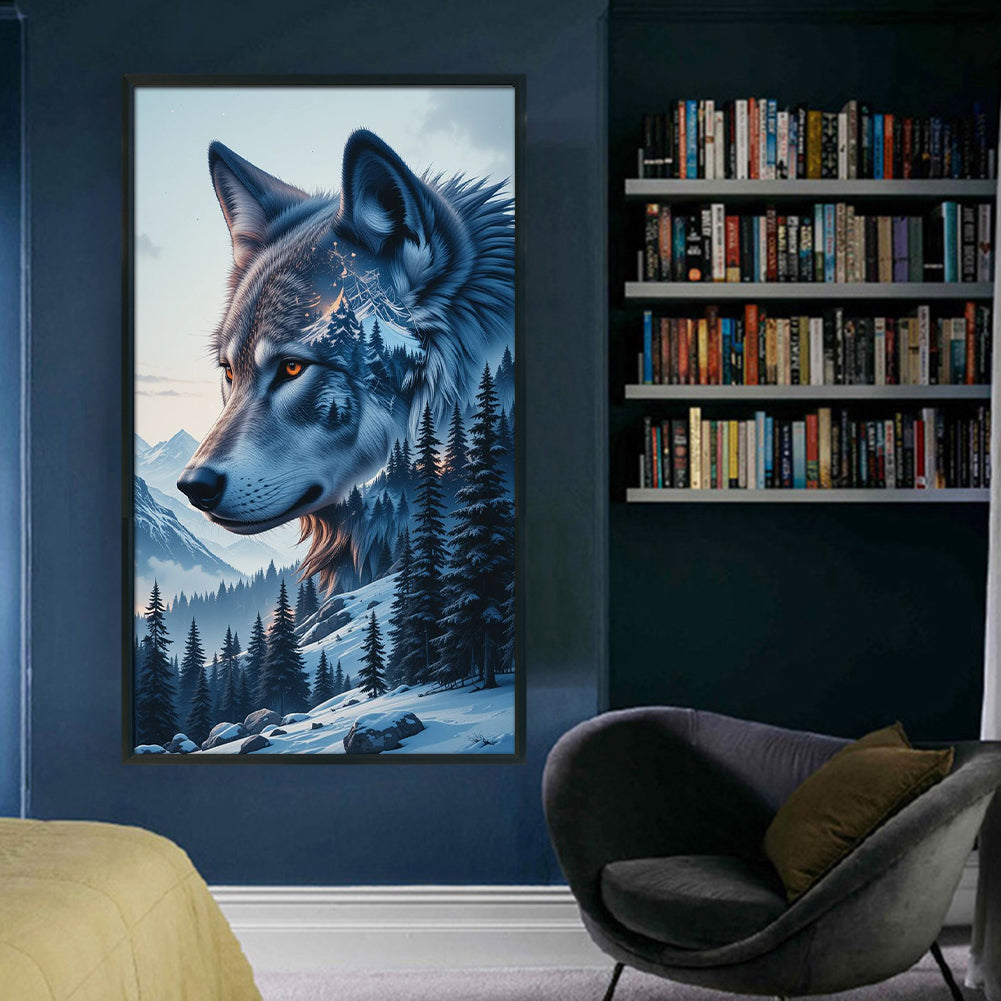 Wolf - 11CT Stamped Cross Stitch 40*70CM