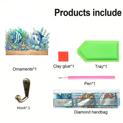 Animal DIY Diamond Painting Hanging Hook No Hole Punching Wall Decoration