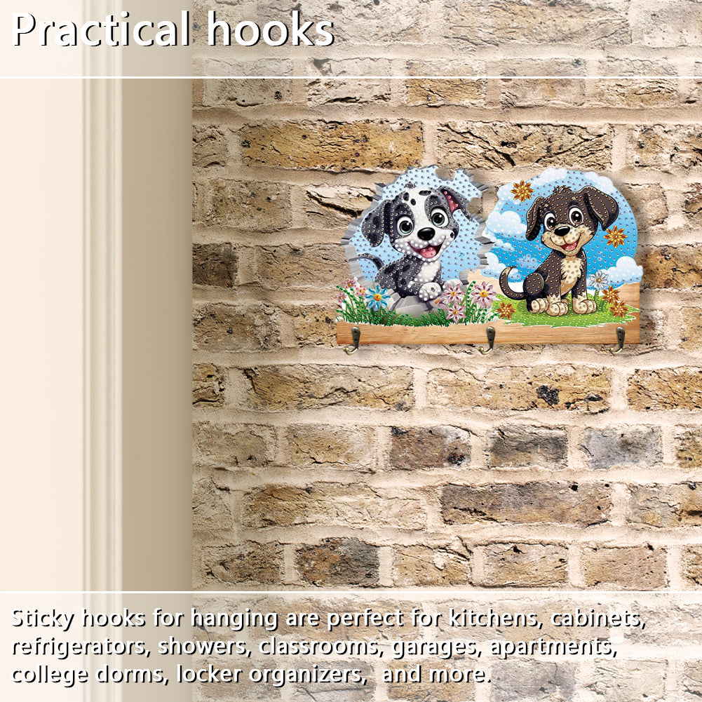 Animal DIY Diamond Painting Hanging Hook No Hole Punching Wall Decoration