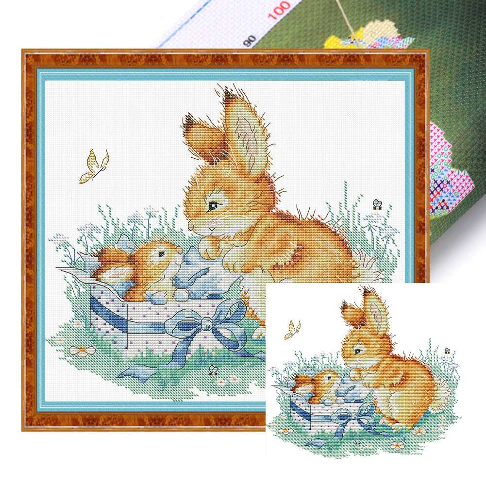 Happy Gifts - 14CT Stamped Cross Stitch 32*29CM(Joy Sunday)
