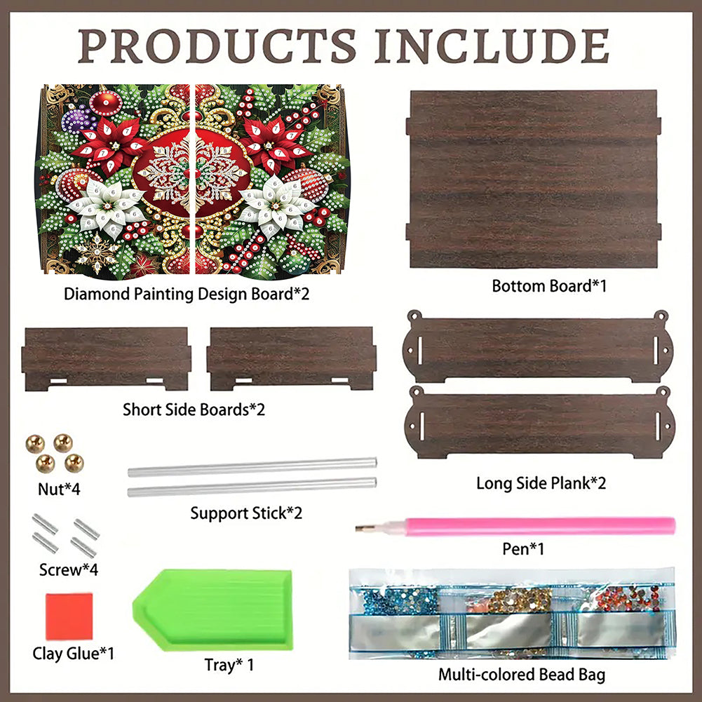 DIY Diamond Painting Handmade Storage Box Rhinestones Decorative Storage Case