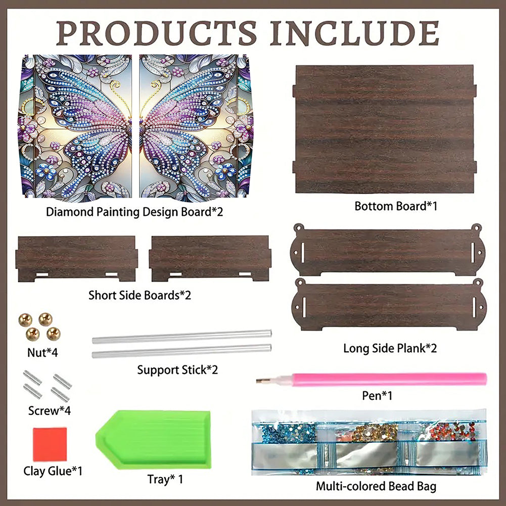 DIY Diamond Painting Handmade Storage Box Rhinestones Decorative Storage Case