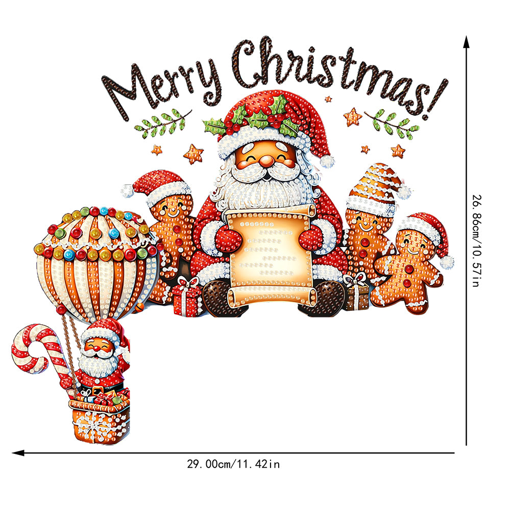 DIY Xmas Diamond Art Door Corner Pendants Wooden Door Decoration for Home Office