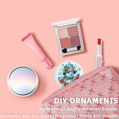 DIY Diamond Art Portable Cosmetic Mirror Diamond Painting Crafts for Home Office