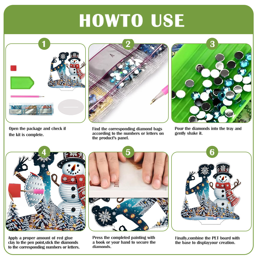 2D Flat Print Yoga Woman DIY Desktop Diamond Art Kits Bedroom Table Decoration