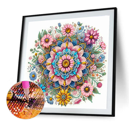 Flower Mandala - Special Shaped Drill Diamond Painting 30*30CM
