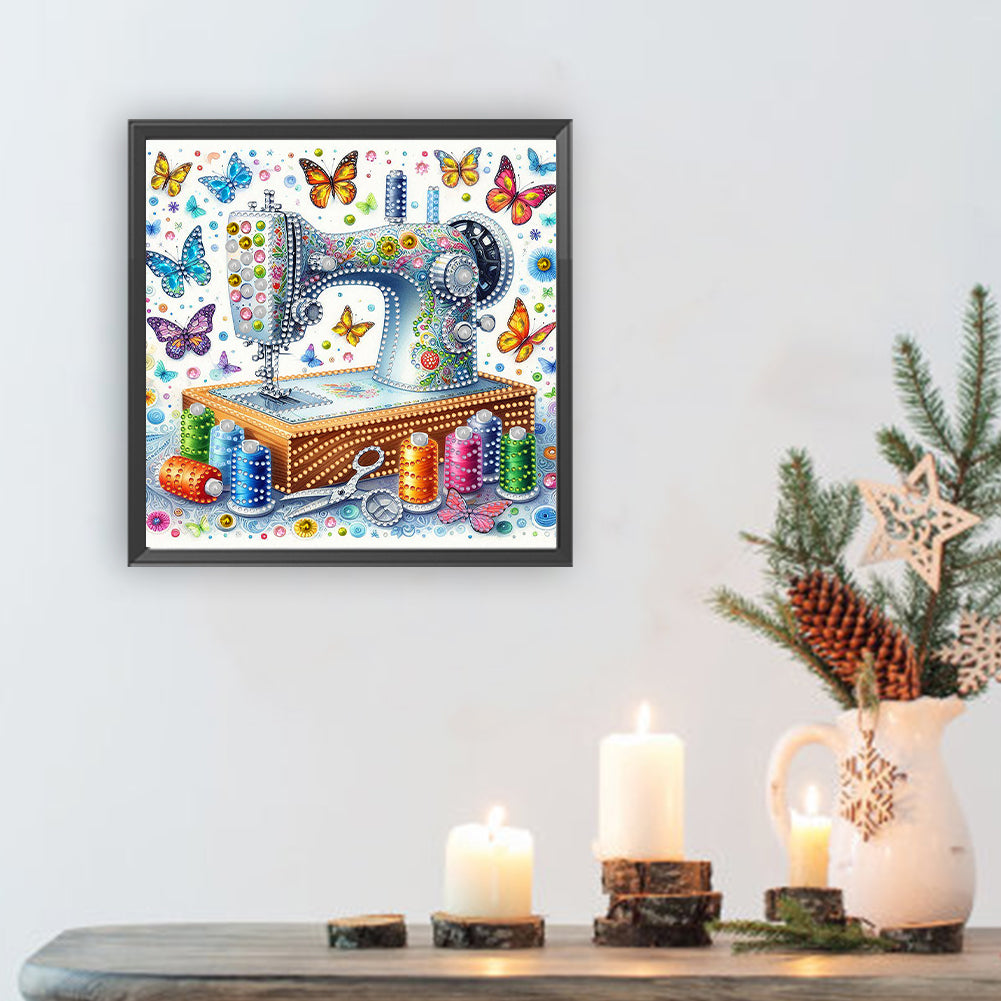 Sewing Machine - Special Shaped Drill Diamond Painting 30*30CM