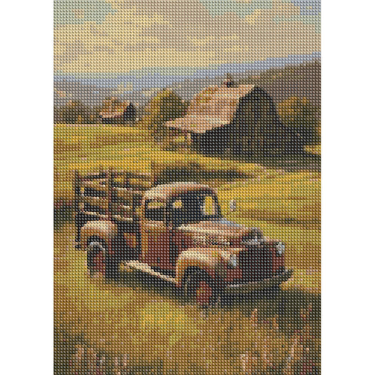 Grass Truck - Full Round Drill Diamond Painting 30*40CM