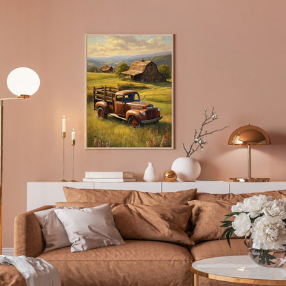 Grass Truck - Full Round Drill Diamond Painting 30*40CM