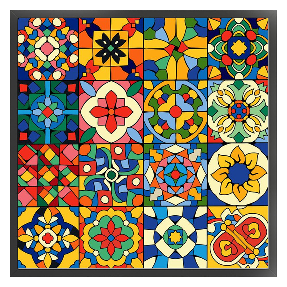 Colorful Pattern 2 - 14CT Stamped Cross Stitch 50*50CM