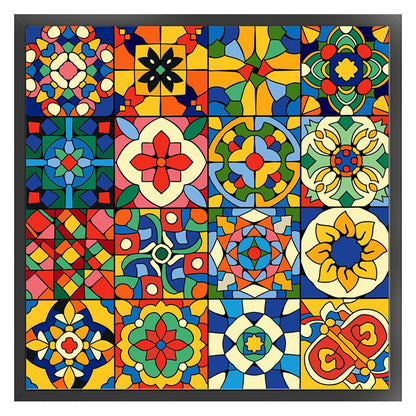 Colorful Pattern 2 - 14CT Stamped Cross Stitch 50*50CM