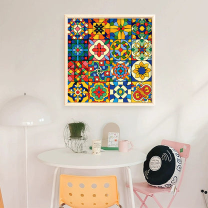 Colorful Pattern 2 - 14CT Stamped Cross Stitch 50*50CM