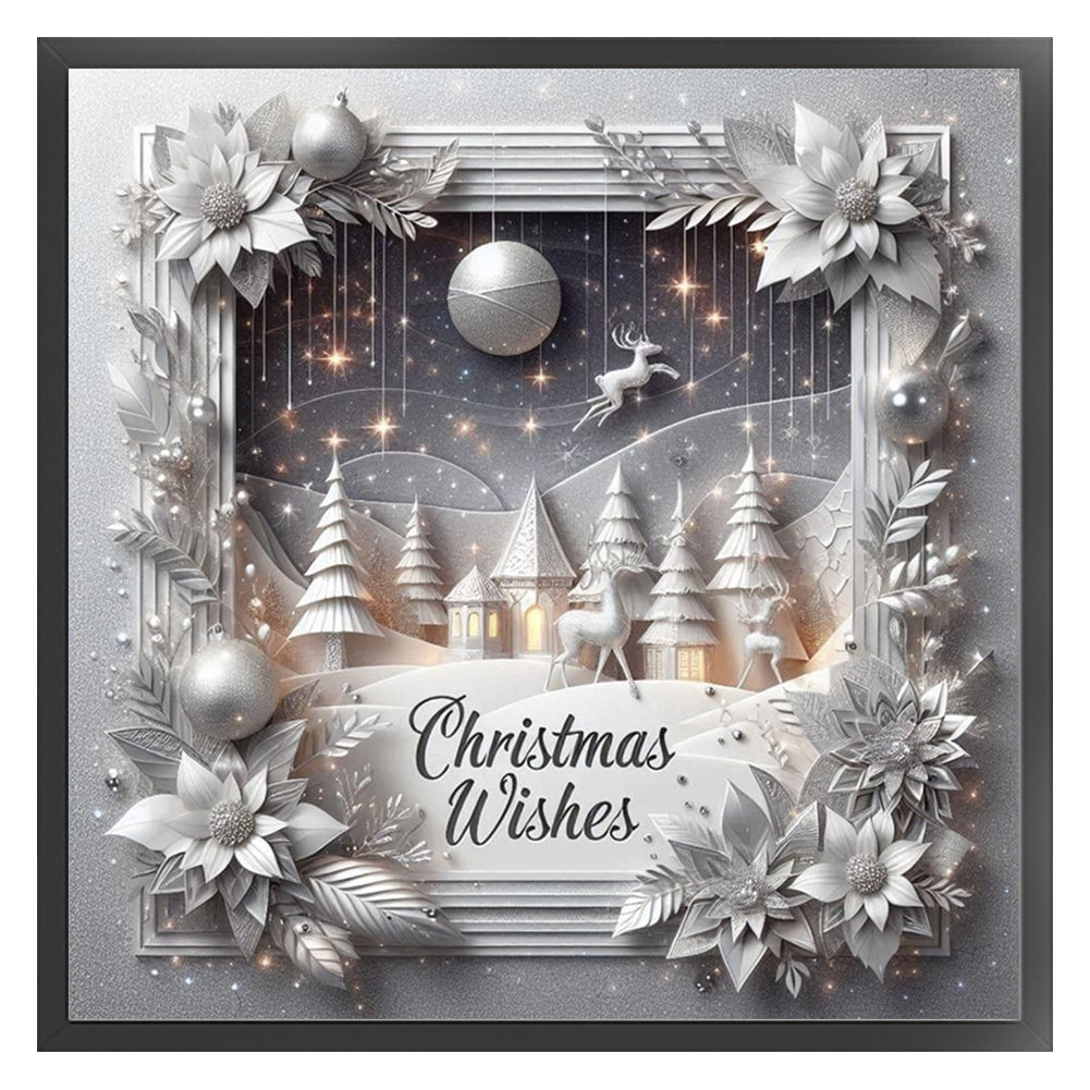 Christmas Scenery - 11CT Counted Cross Stitch 40*40CM