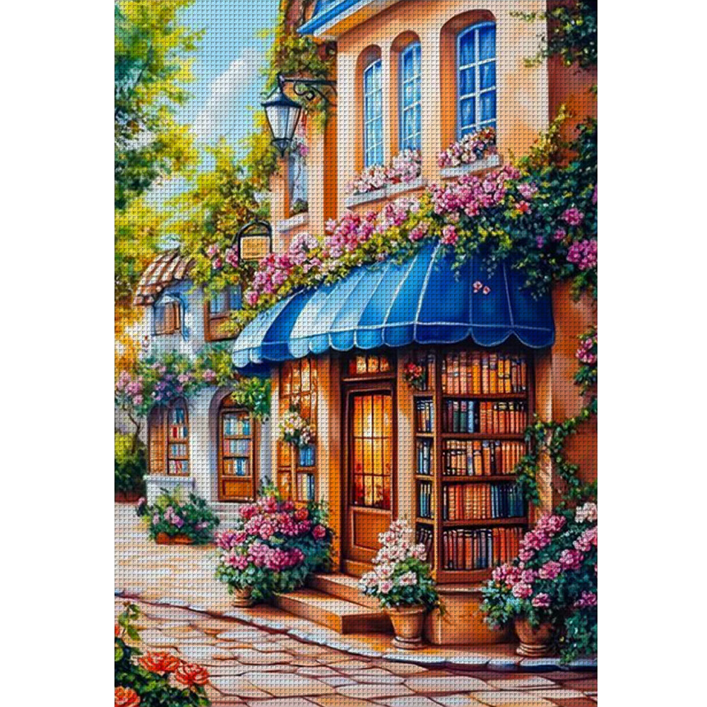 Street Corner Cafe - 11CT Stamped Cross Stitch 70*50CM(Mona Lisa Brand)