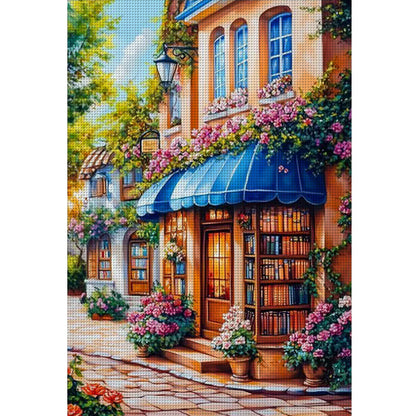 Street Corner Cafe - 11CT Stamped Cross Stitch 70*50CM(Mona Lisa Brand)