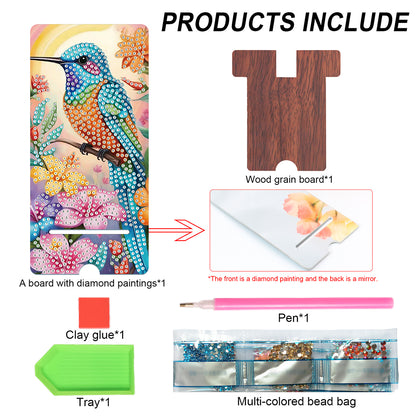 2-Pack Acrylic Diamond Art Phone Stand And Mirror Diamond Art Kits Phone Holder
