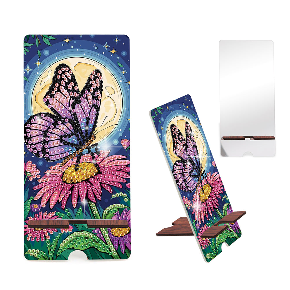 2-Pack Acrylic Diamond Art Phone Stand And Mirror Diamond Art Kits Phone Holder