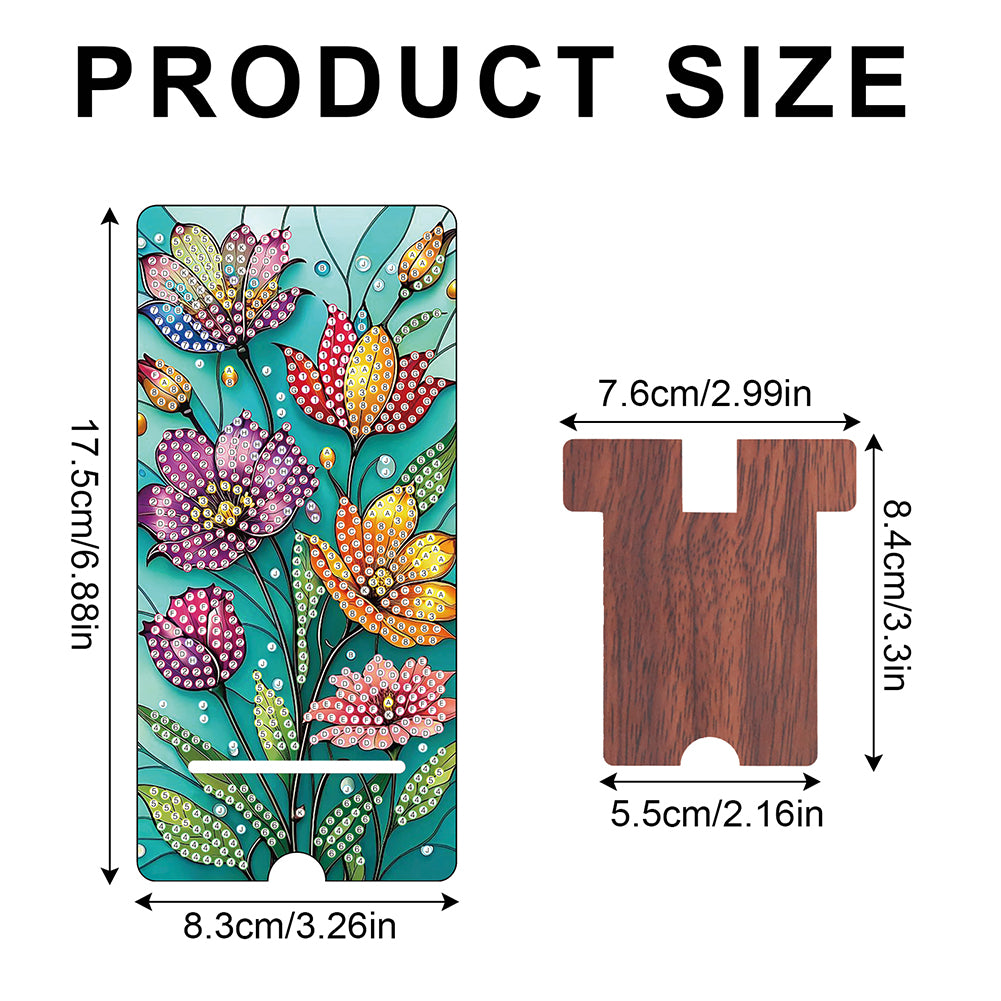 2-Pack Acrylic Diamond Art Phone Stand And Mirror Diamond Art Kits Phone Holder