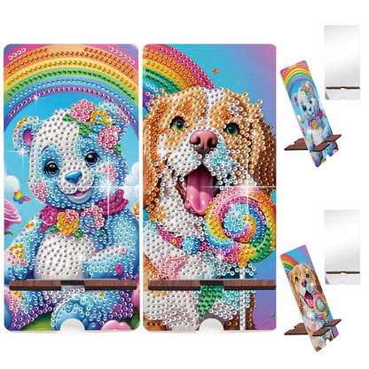 2-Pack Acrylic Diamond Art Phone Stand And Mirror Diamond Art Kits Phone Holder
