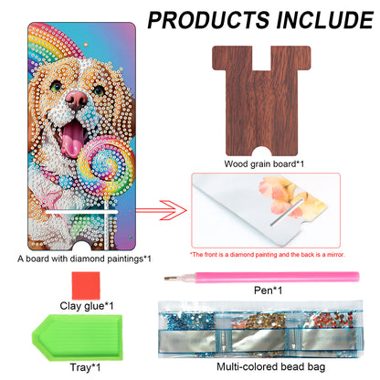 2-Pack Acrylic Diamond Art Phone Stand And Mirror Diamond Art Kits Phone Holder