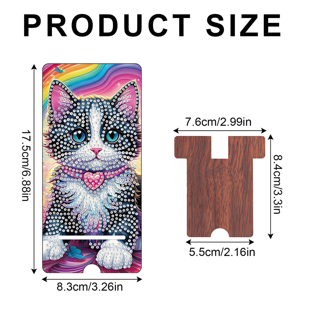 2-Pack Acrylic Diamond Art Phone Stand And Mirror Diamond Art Kits Phone Holder