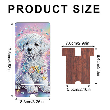 2-Pack Acrylic Diamond Art Phone Stand And Mirror Diamond Art Kits Phone Holder
