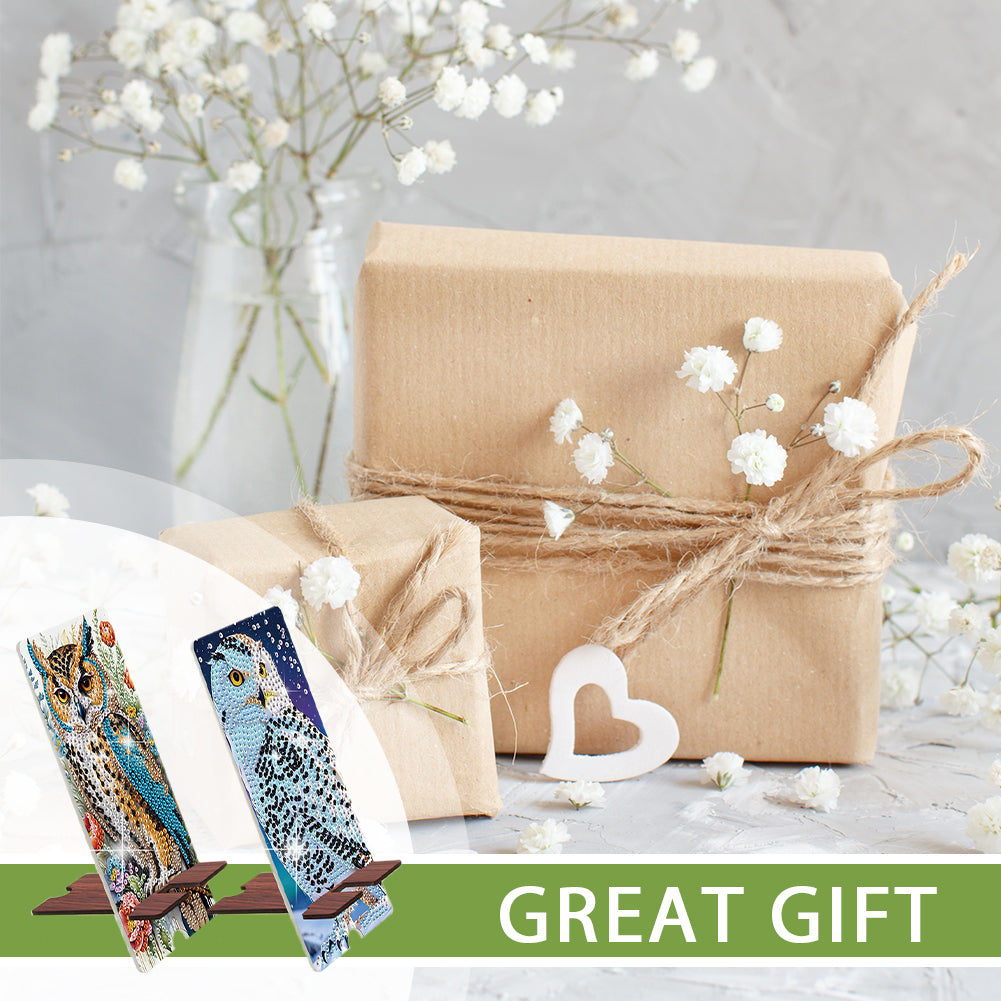 2-Pack Acrylic Diamond Art Phone Stand And Mirror Diamond Art Kits Phone Holder