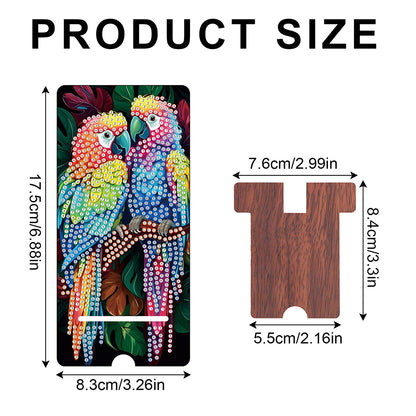 2-Pack Acrylic Diamond Art Phone Stand And Mirror Diamond Art Kits Phone Holder