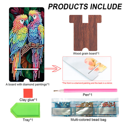 2-Pack Acrylic Diamond Art Phone Stand And Mirror Diamond Art Kits Phone Holder