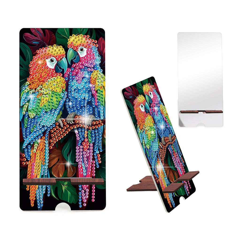 2-Pack Acrylic Diamond Art Phone Stand And Mirror Diamond Art Kits Phone Holder
