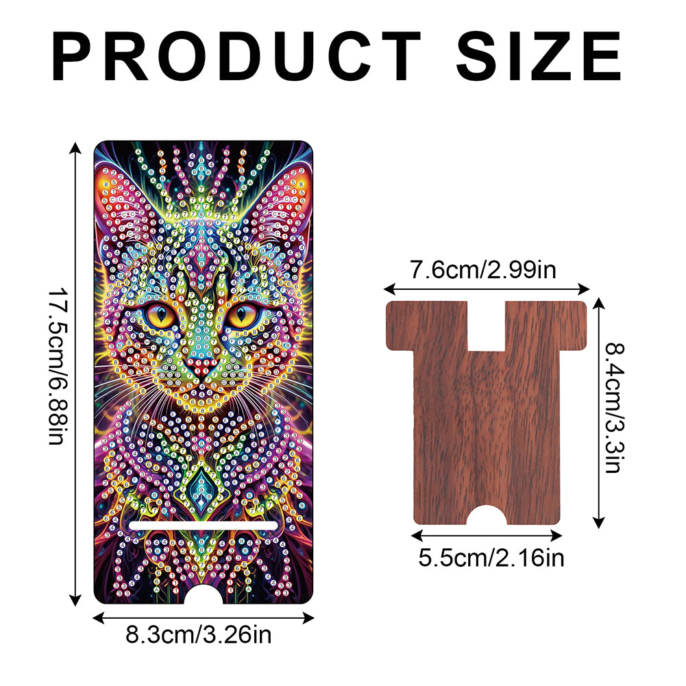 2-Pack Acrylic Diamond Art Phone Stand And Mirror Diamond Art Kits Phone Holder