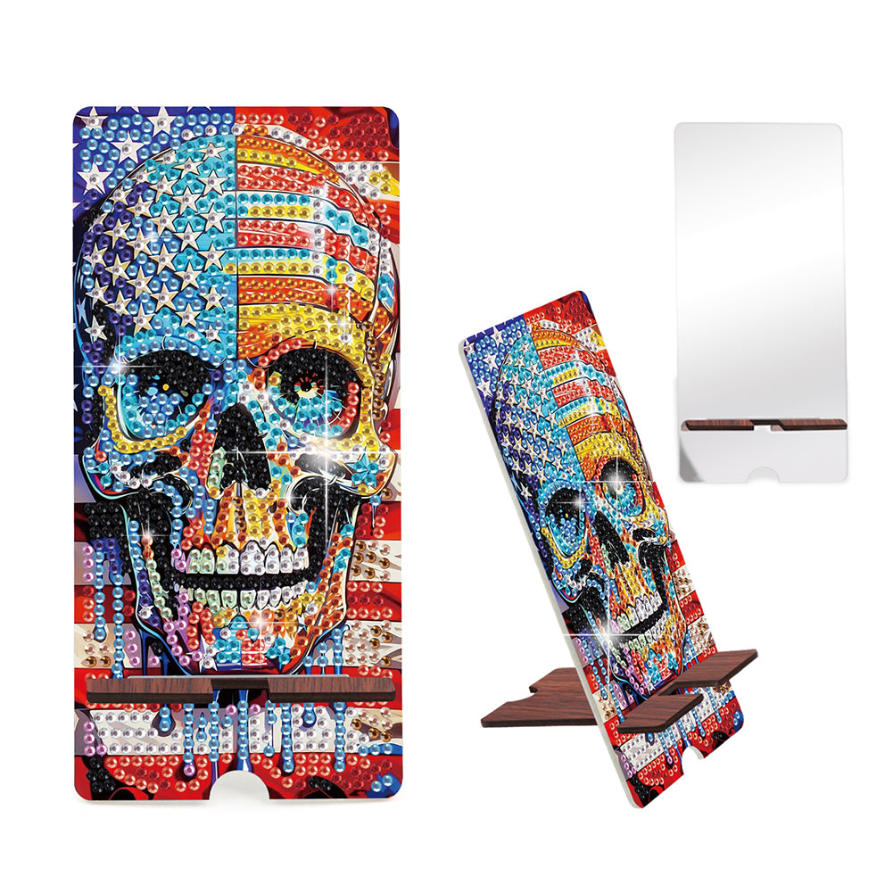 2-Pack Acrylic Diamond Art Phone Stand And Mirror Diamond Art Kits Phone Holder
