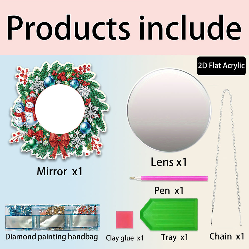DIY Diamond Painting Mirror Kit Special Shape Mirror DIY Diamond Painting Kit