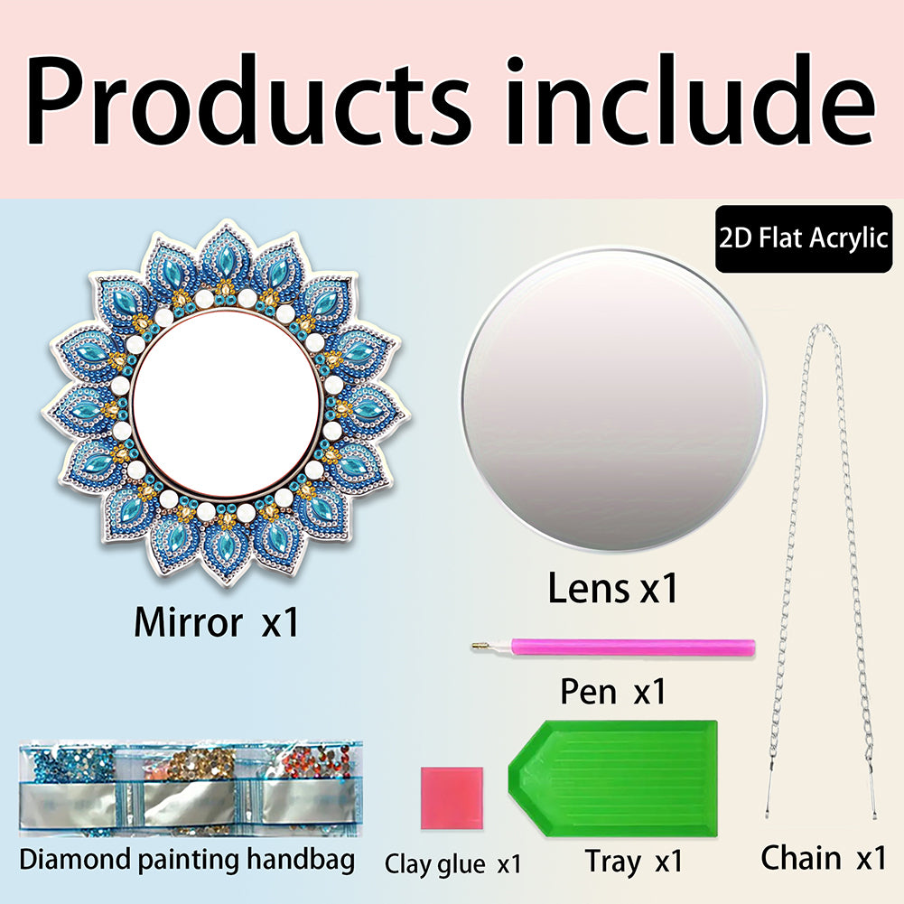 DIY Diamond Painting Mirror Kit Special Shape Mirror DIY Diamond Painting Kit