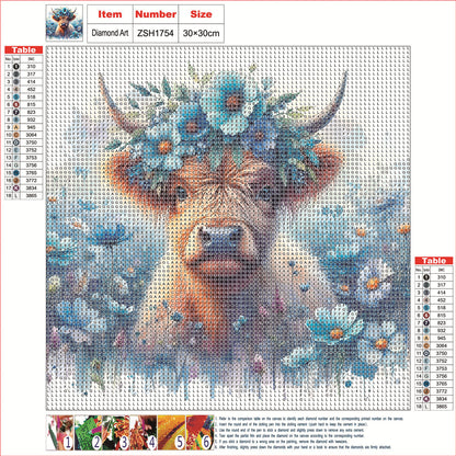 Flower Yak - Full Round Drill Diamond Painting 30*30CM