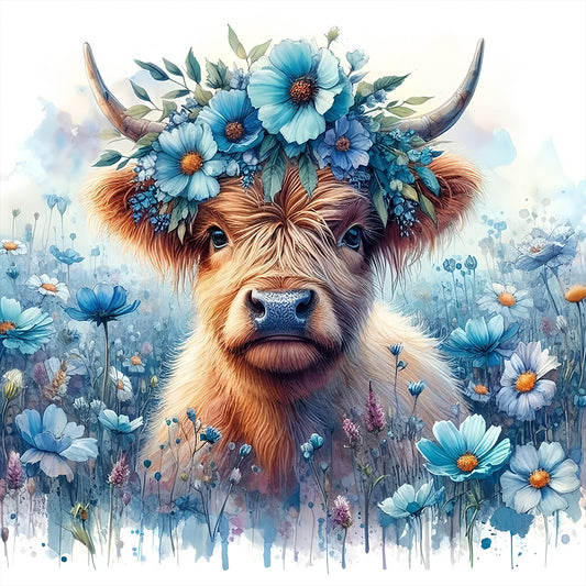 Flower Yak - Full Round Drill Diamond Painting 30*30CM