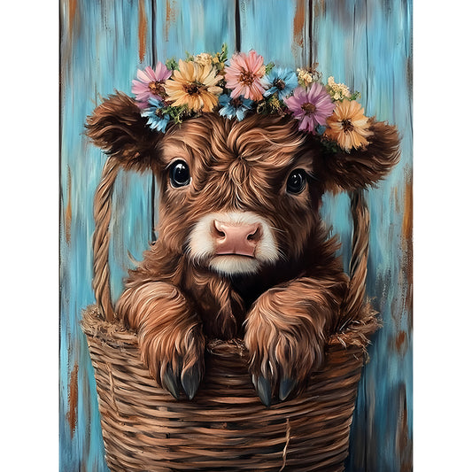 Flower Yak - Full Round Drill Diamond Painting 30*40CM