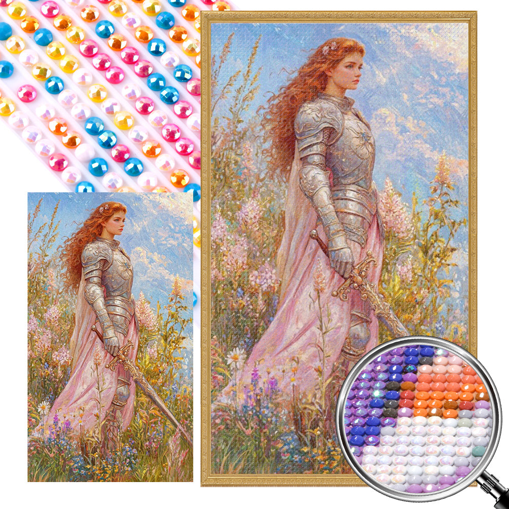 Female Warrior - Full AB Round Drill Diamond Painting 40*70CM