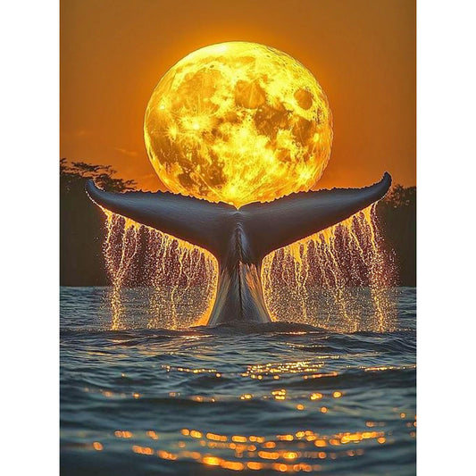 Whale Tail - Full Round Drill Diamond Painting 30*40CM