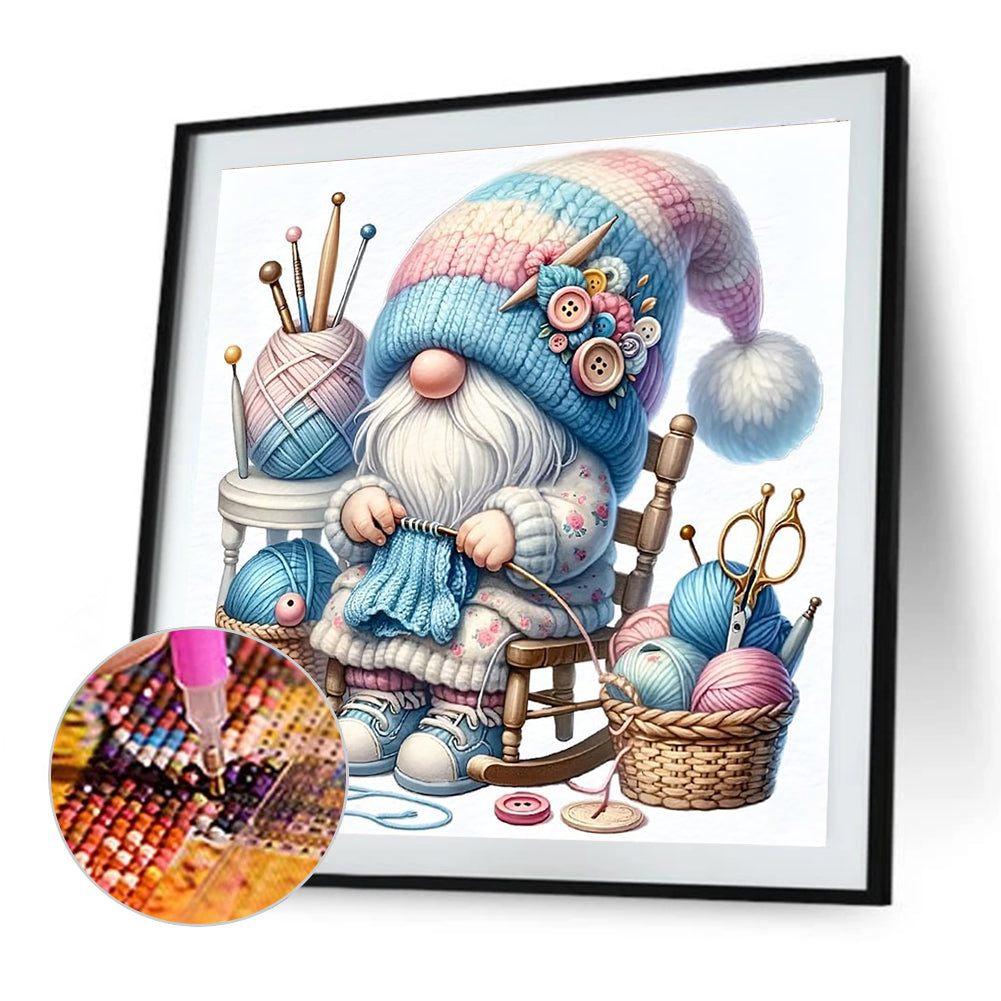 Weaving Gnome - Full Round Drill Diamond Painting 40*40CM