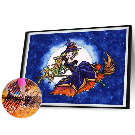 Abstract Girl - Full Round Drill Diamond Painting 50*40CM