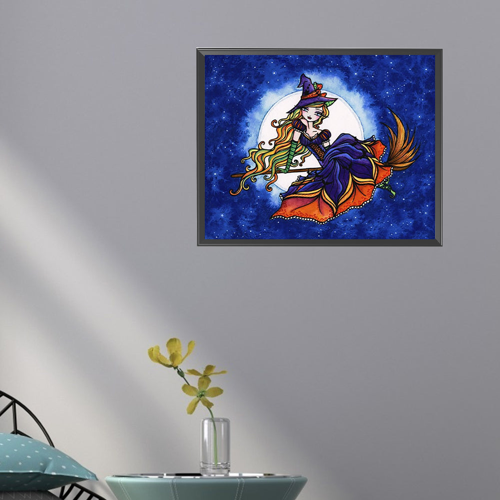 Abstract Girl - Full Round Drill Diamond Painting 50*40CM