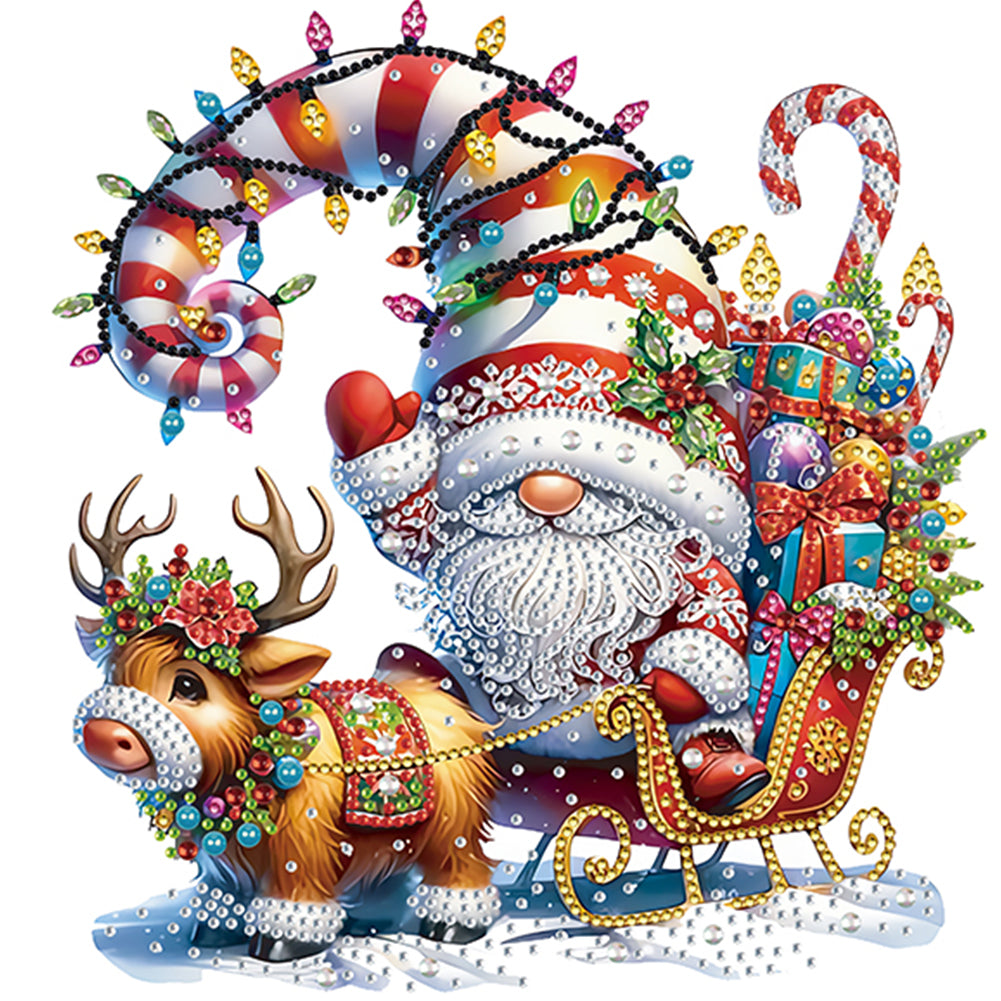 Christmas Gnome - Special Shaped Drill Diamond Painting 30*30CM
